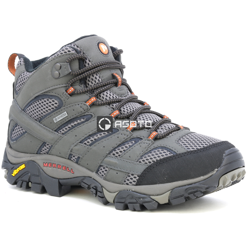 detail MERRELL Moab 2 Mid GTX beluga šedá pánské outdoor obuv Goretex