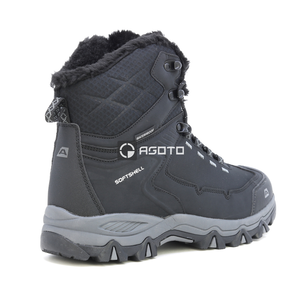 detail ALPINE PRO Eder černá pánská zimní softshell obuv