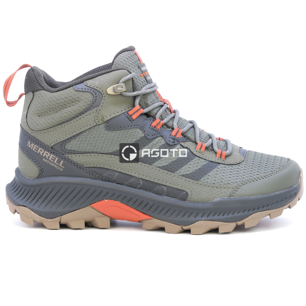 detail MERRELL SPEED STRIKE 2 MID WP olivová pánská outdoor obuv