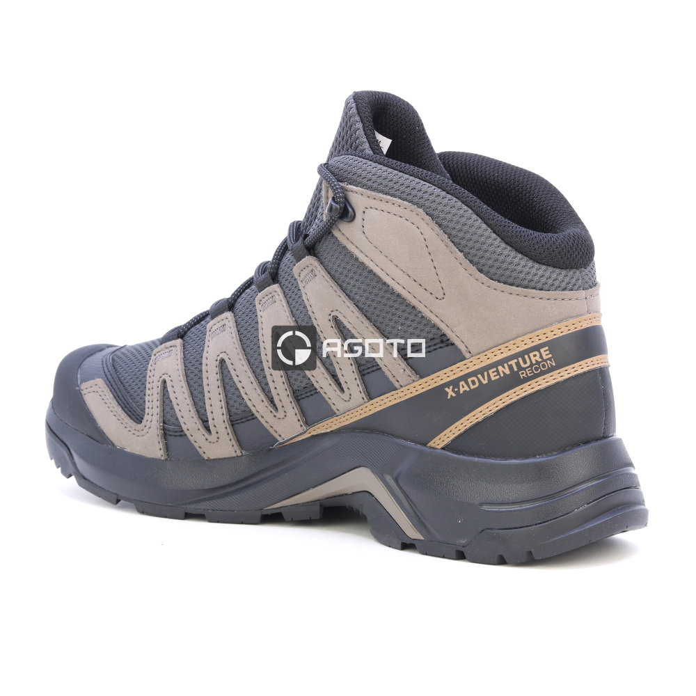 detail SALOMON X-Adventure Recon GTX Mid hnědá pánská kožená outdoor obuv Gore-Tex®