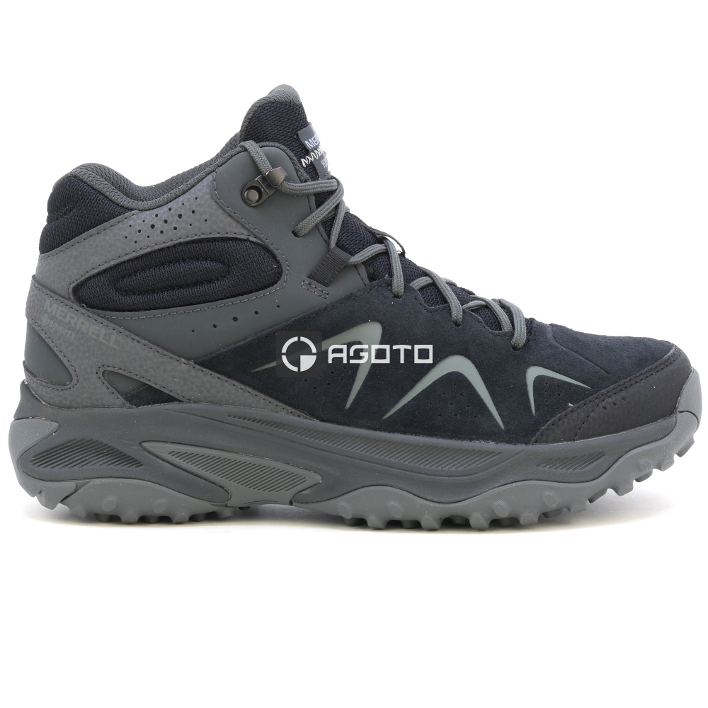 detail MERRELL YOKOTA 3 MID GTX black černá pánská outdoor obuv GORE-TEX® membrána
