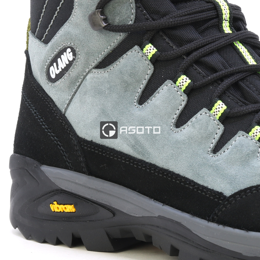 detail OLANG Badia 906 sivá pánska pohodlná kožená outdoor obuv s membránou