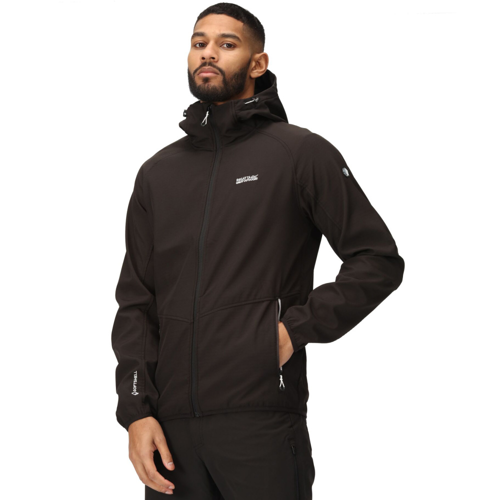 detail REGATTA Arec III černá pánská softshell bunda