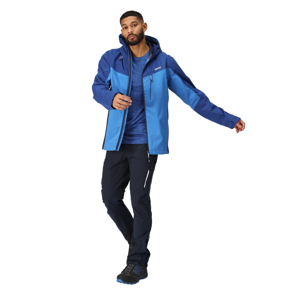 detail REGATTA Birchdale modrá pánská outdoor bunda + Isotex membrána 10 000 mm