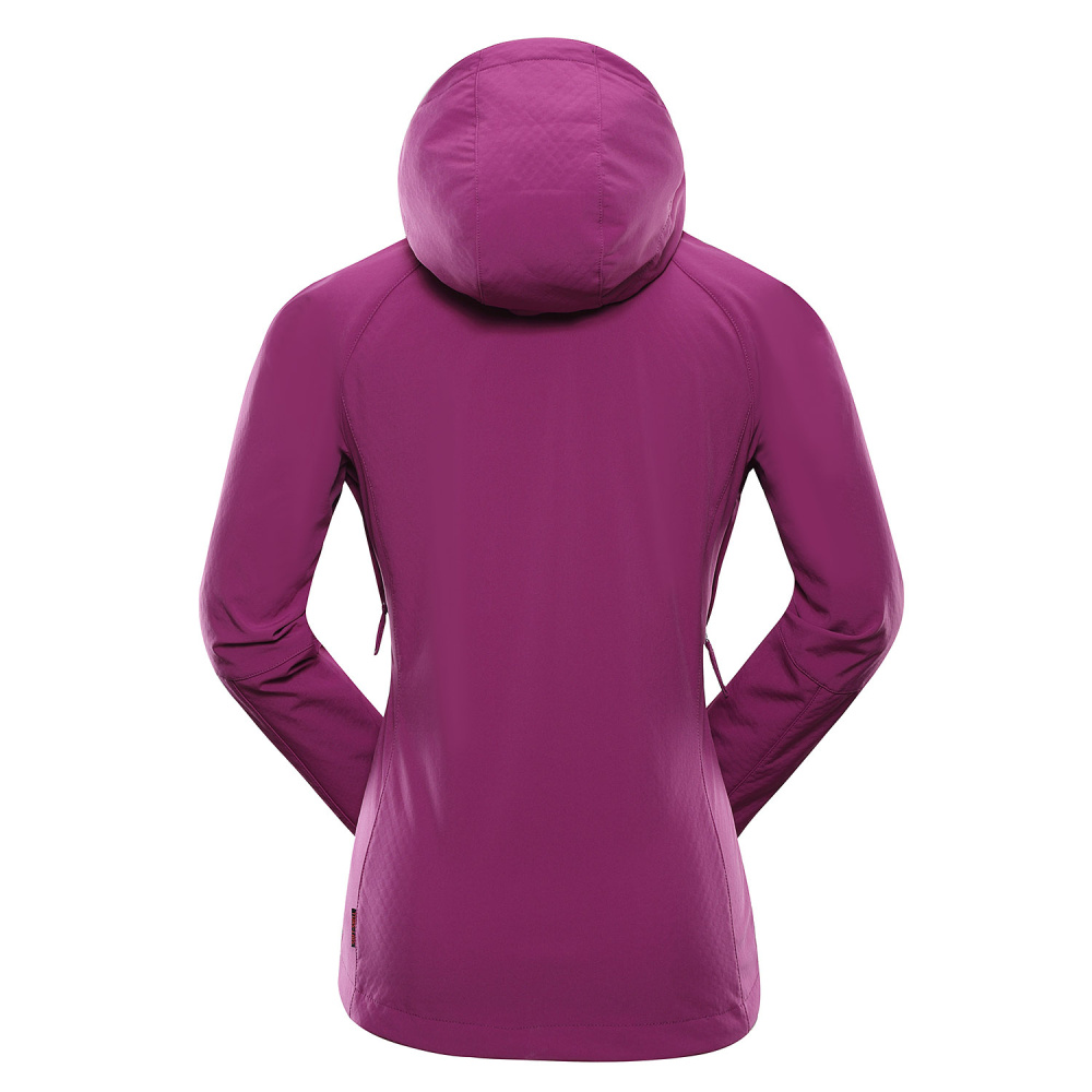 detail ALPINE PRO Hoora fialová dámská softshell bunda 8000 mm