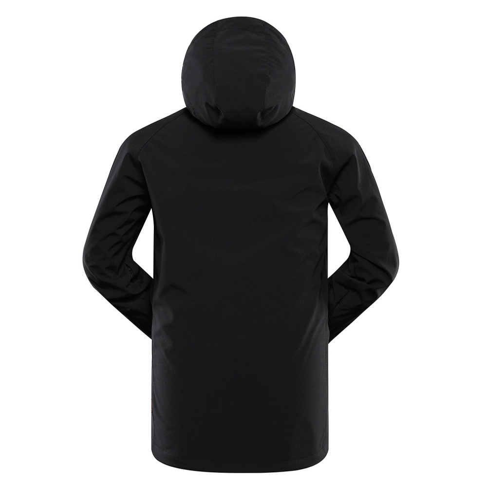 detail ALPINE PRO Hoor černá pánská softshell bunda DWR 8000 mm