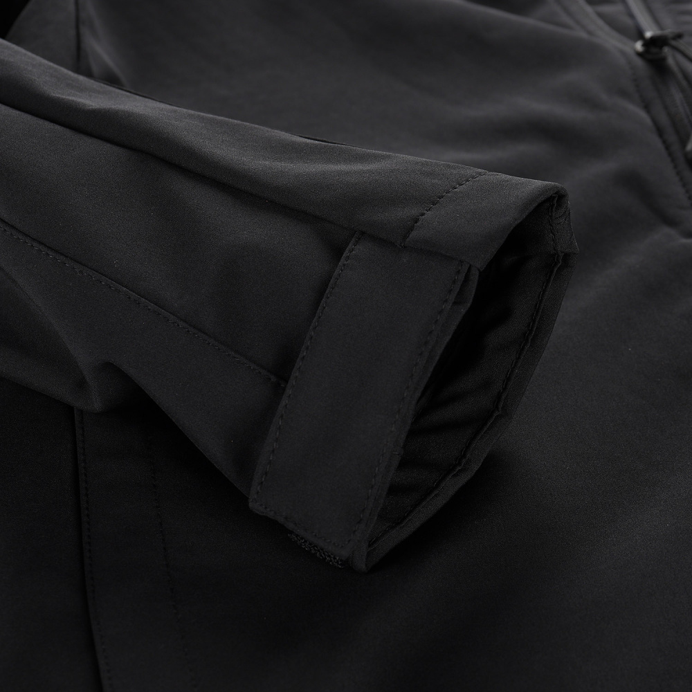 detail ALPINE PRO Hoor černá pánská softshell bunda DWR 8000 mm