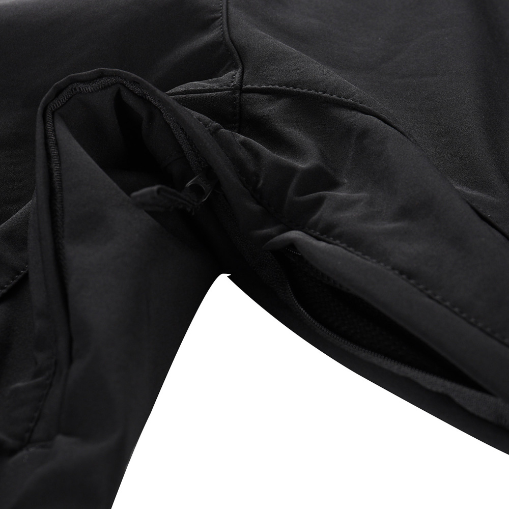 detail ALPINE PRO Hoor černá pánská softshell bunda DWR 8000 mm