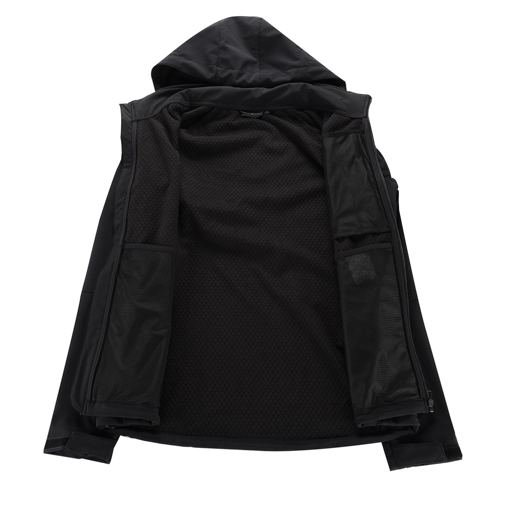 detail ALPINE PRO Hoor černá pánská softshell bunda DWR 8000 mm