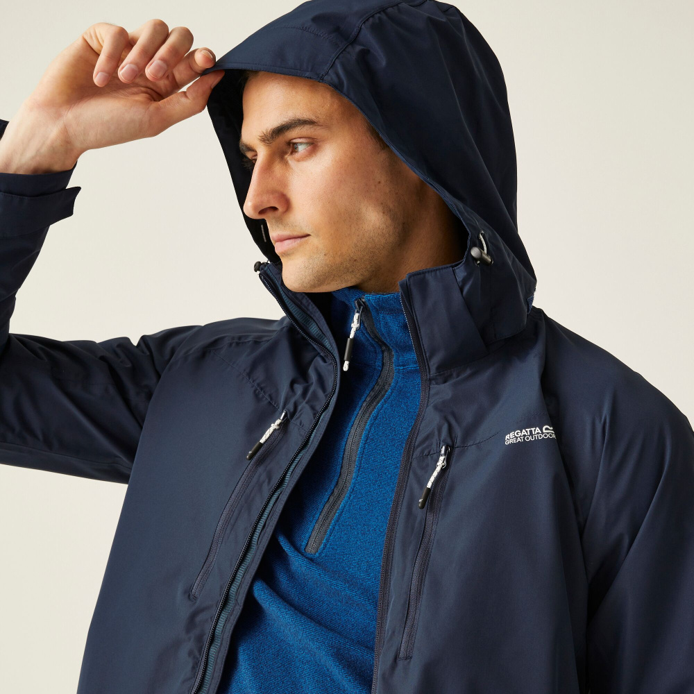 detail REGATTA CalderdaleVI modrá pánská outdoor bunda membrána Isotex 5000 mm