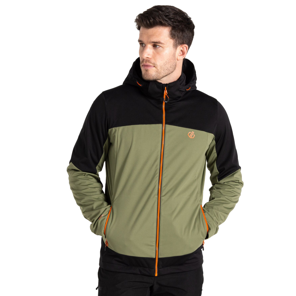 detail DARE2B Mountaineer olivová pánská softshell bunda