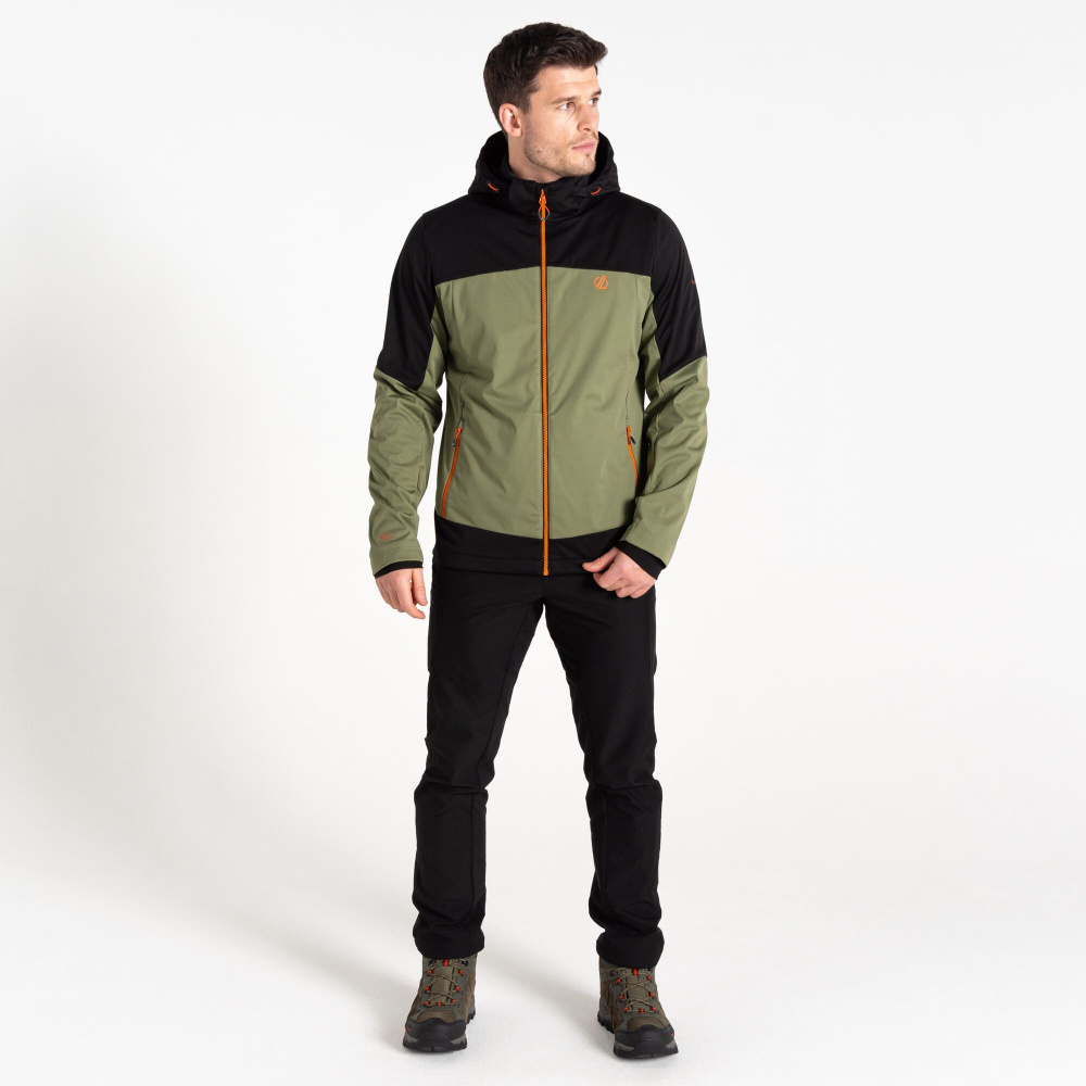 detail DARE2B Mountaineer olivová pánská softshell bunda