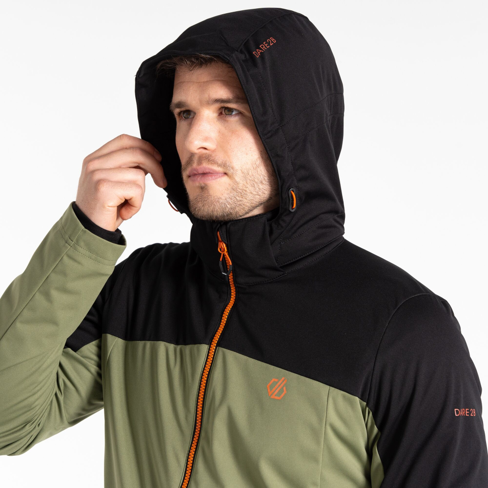 detail DARE2B Mountaineer olivová pánská softshell bunda