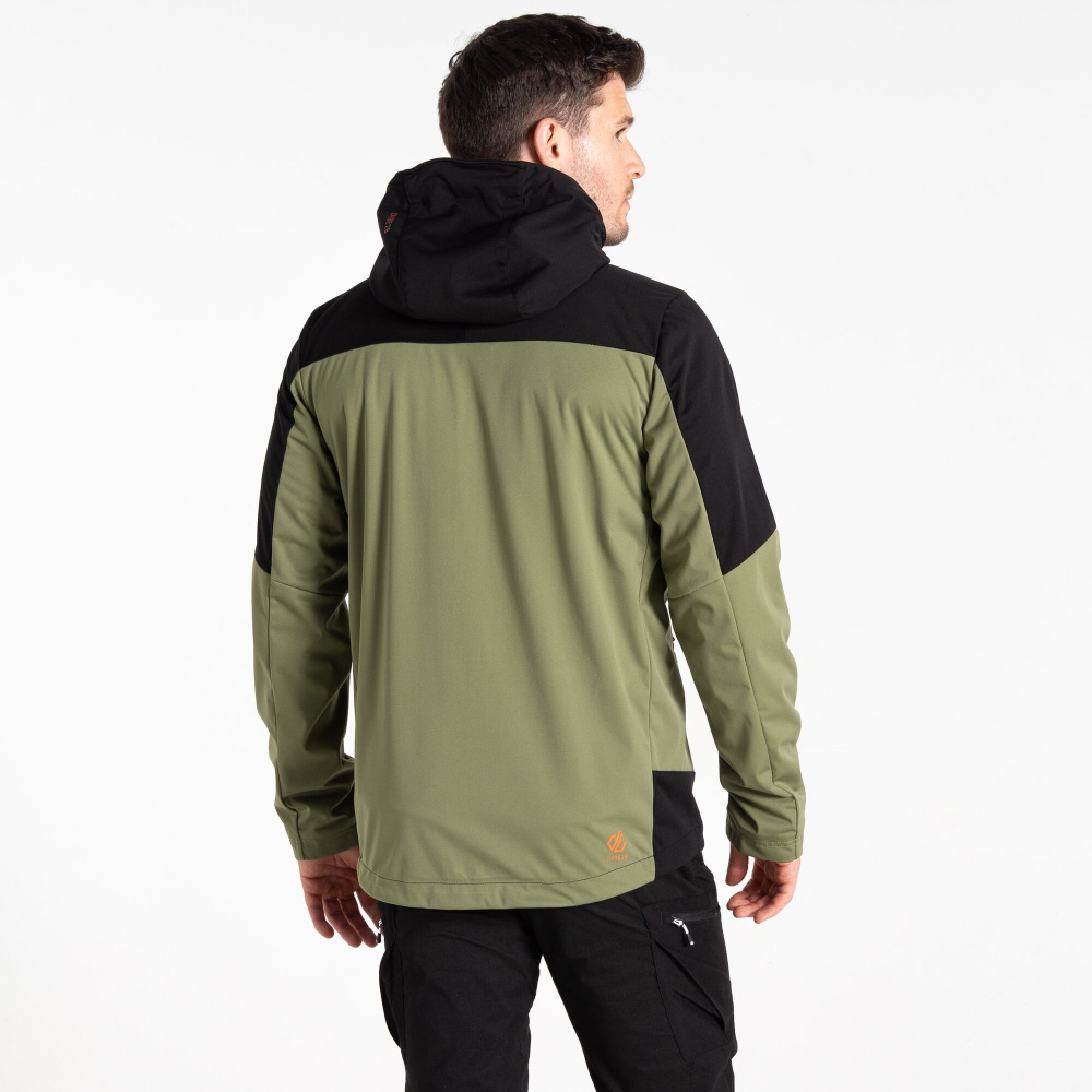 detail DARE2B Mountaineer olivová pánská softshell bunda