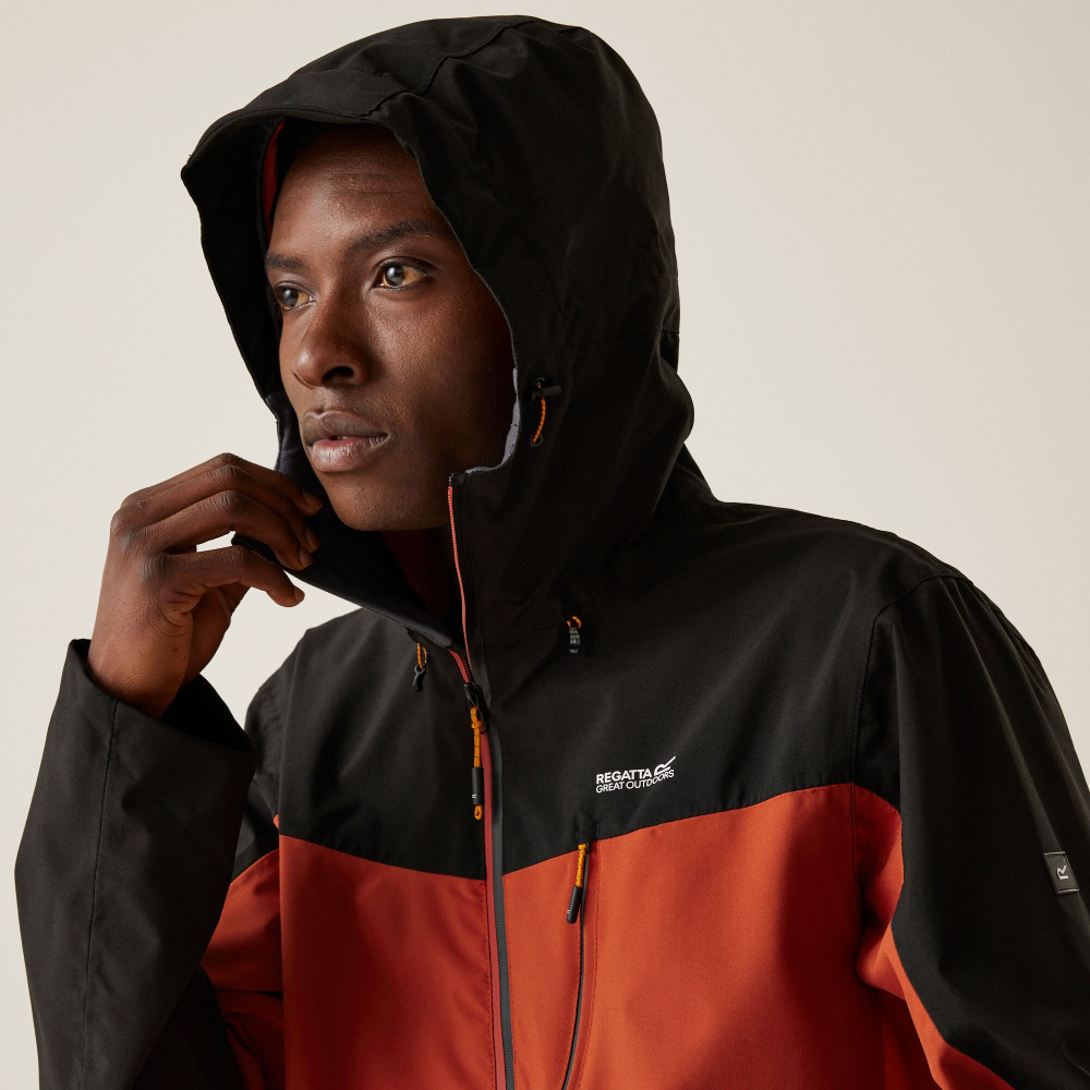 detail REGATTA Birchdale oranžová outdoor bunda Isotex membrána 10 000 mm