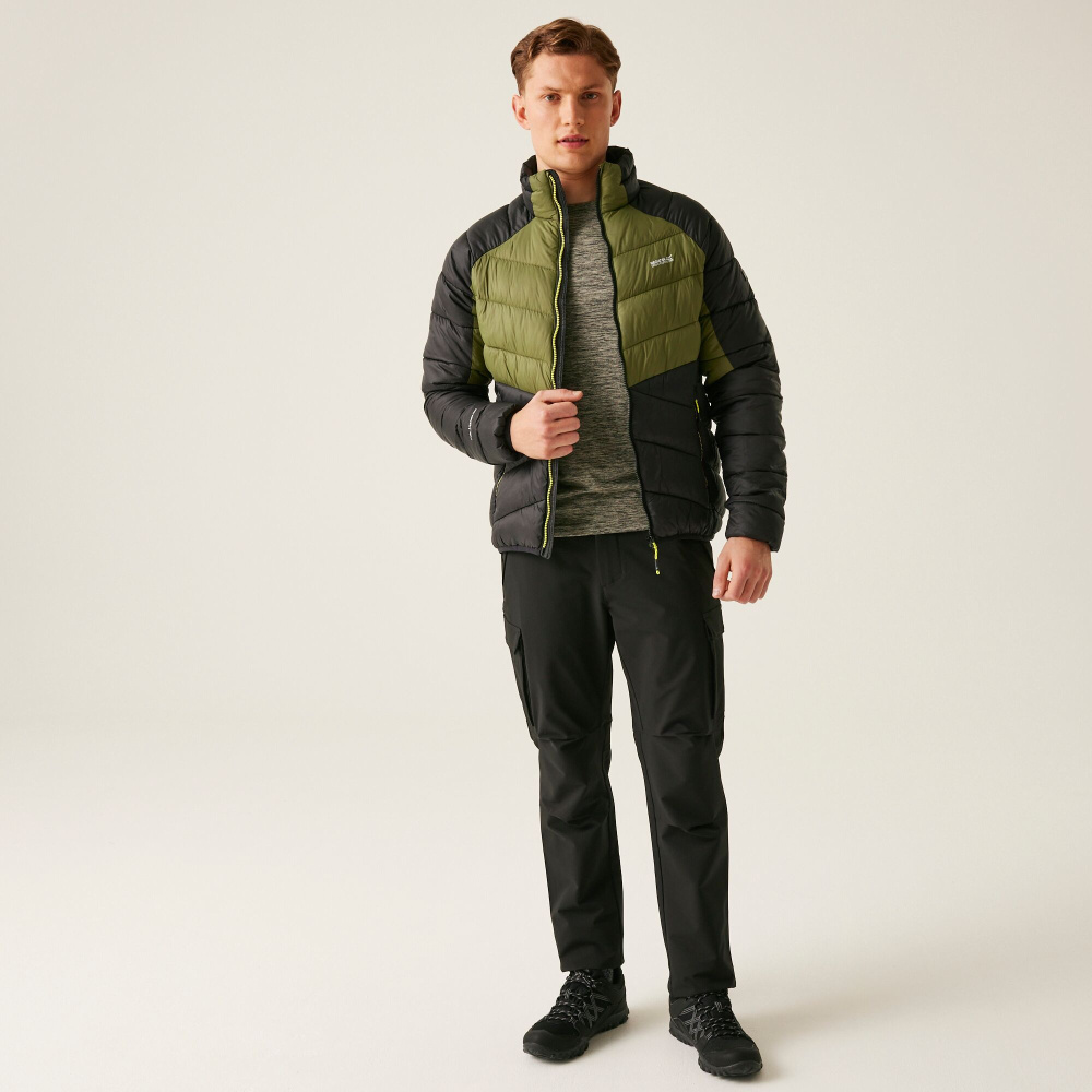 detail REGATTA Dalent olivová pánská zimní bunda