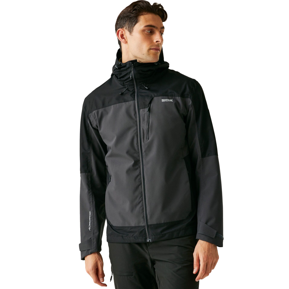 detail REGATTA Highton StrJkt IV šedá pánská outdoor bunda Isotex 10 000 mm