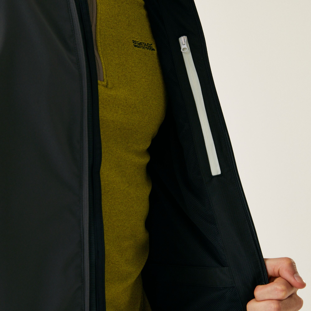 detail REGATTA Highton StrJkt IV šedá pánská outdoor bunda Isotex 10 000 mm