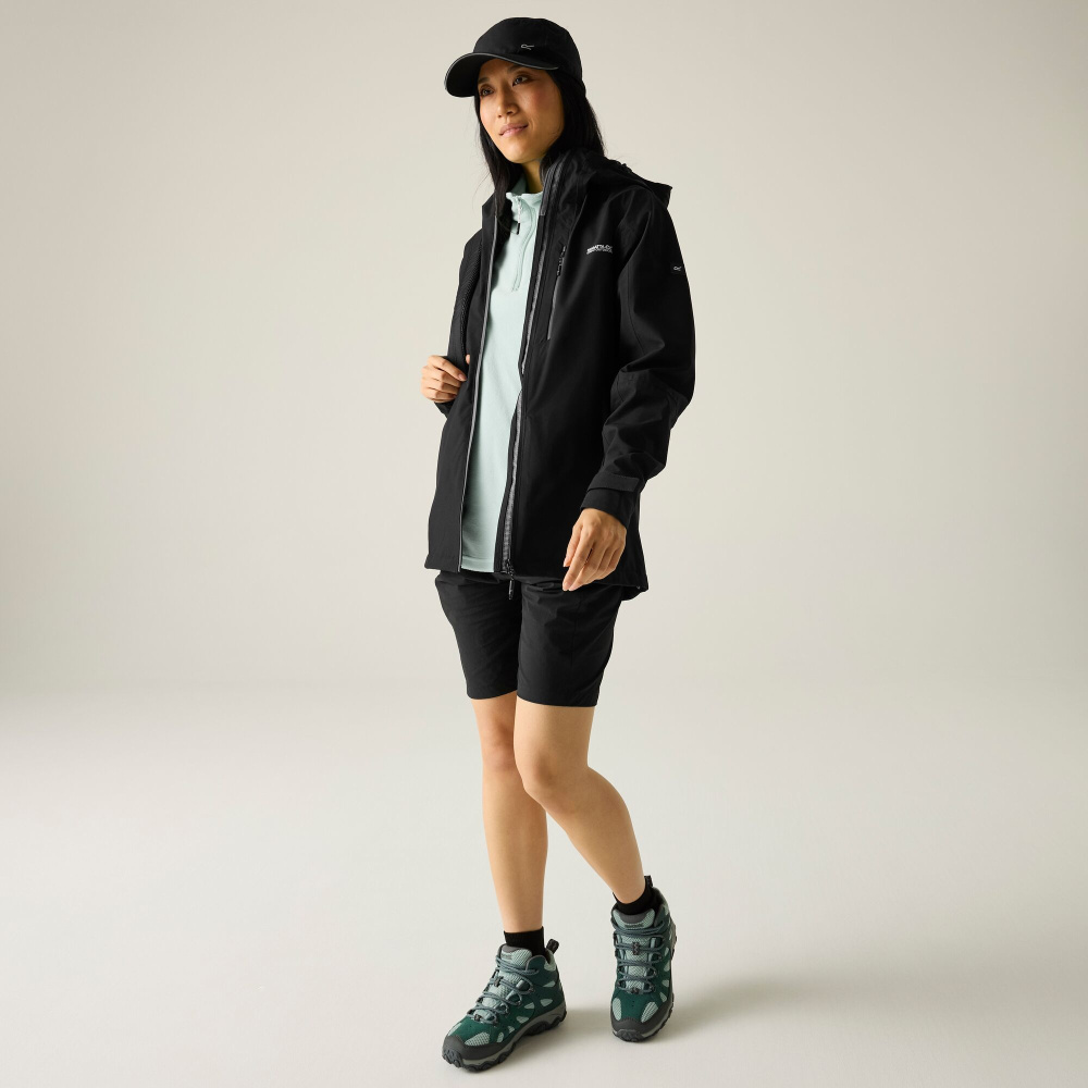 detail REGATTA Birchdale II čierna dámska outdoor bunda + membrána 10 000 mm