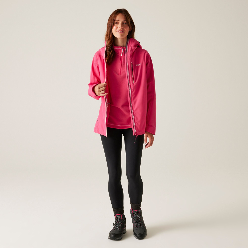 detail REGATTA Birchdale II ružová dámska outdoorová bunda + membrána 10 000 mm