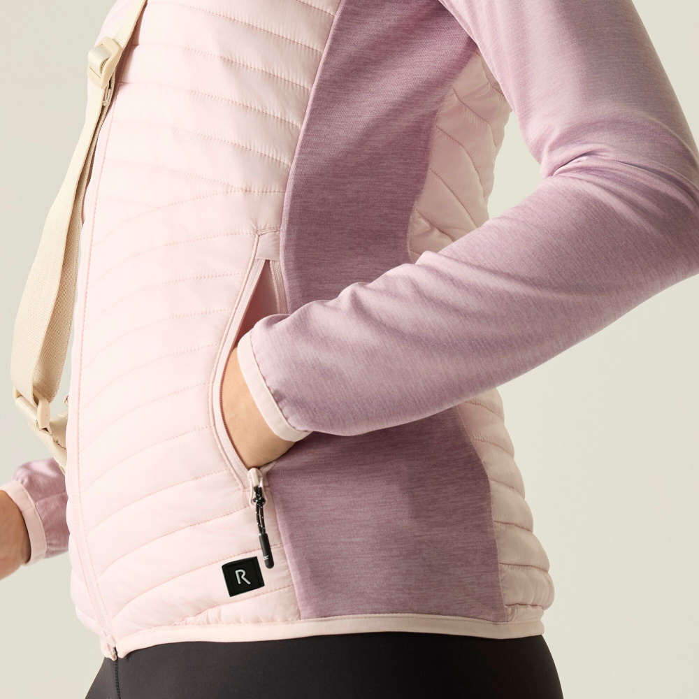 detail REGATTA Andreson Hybrid fialová dámska outdoorová celoročná pohodlná bunda