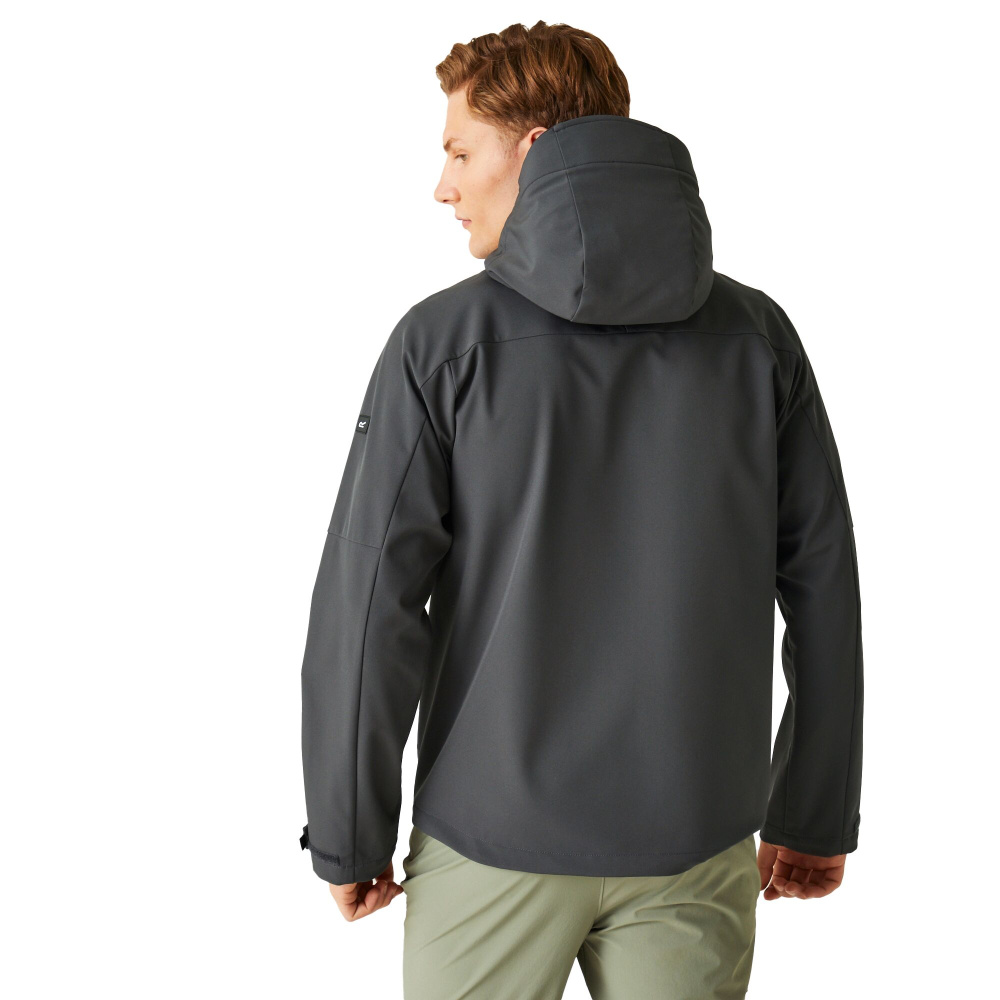 detail REGATTA Arana sivá pánska softshell outdoor bunda, priedušnosť 10 000 g/m2/24h