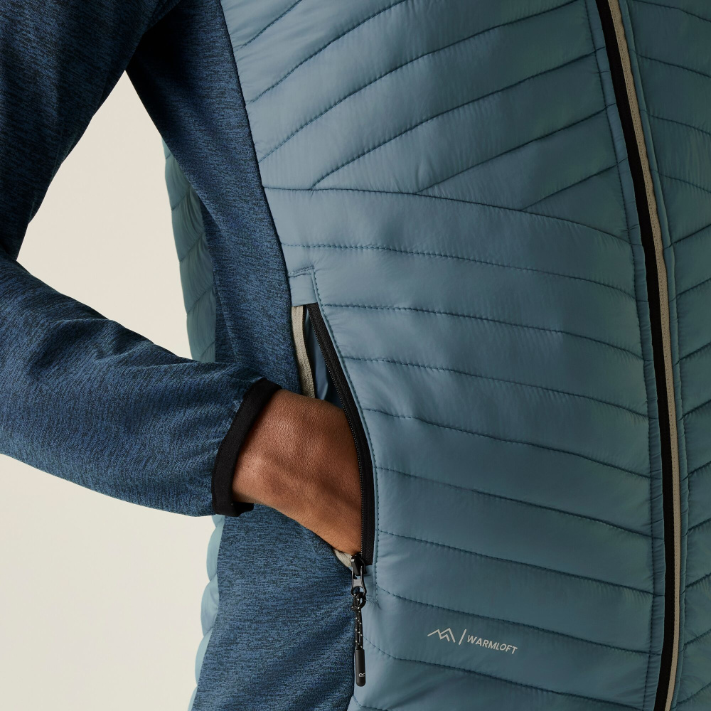 detail REGATTA Andreson Hybrid modrá pánska outdoorová bunda