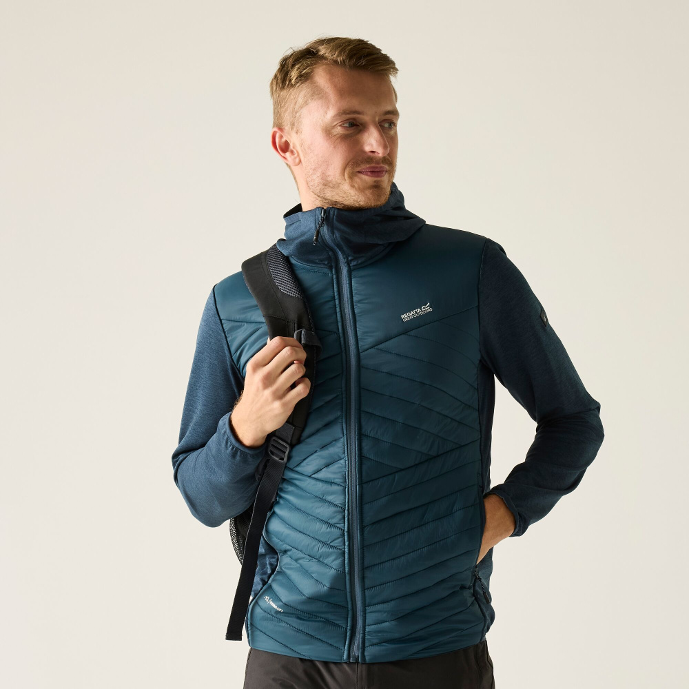 detail REGATTA Andreson Hybrid modrá pánska outdoorová bunda