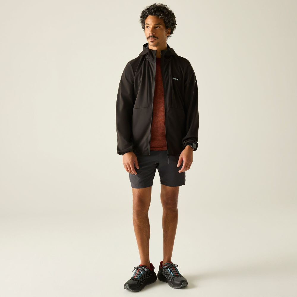 detail REGATTA Highton F/Z Midlayer modrá pánska celoročná outdoorová mikina