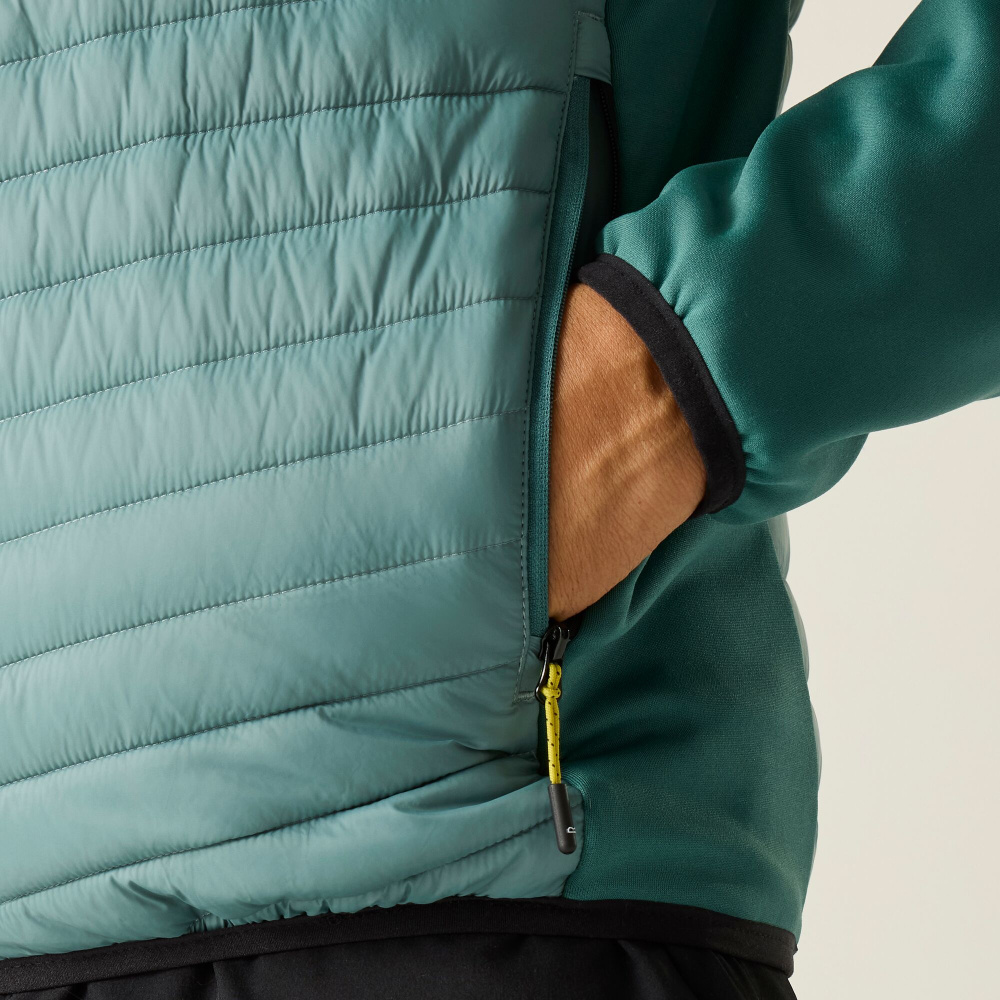detail REGATTA Andreson Hybrid zelená pánska celoročná outdoorová bunda