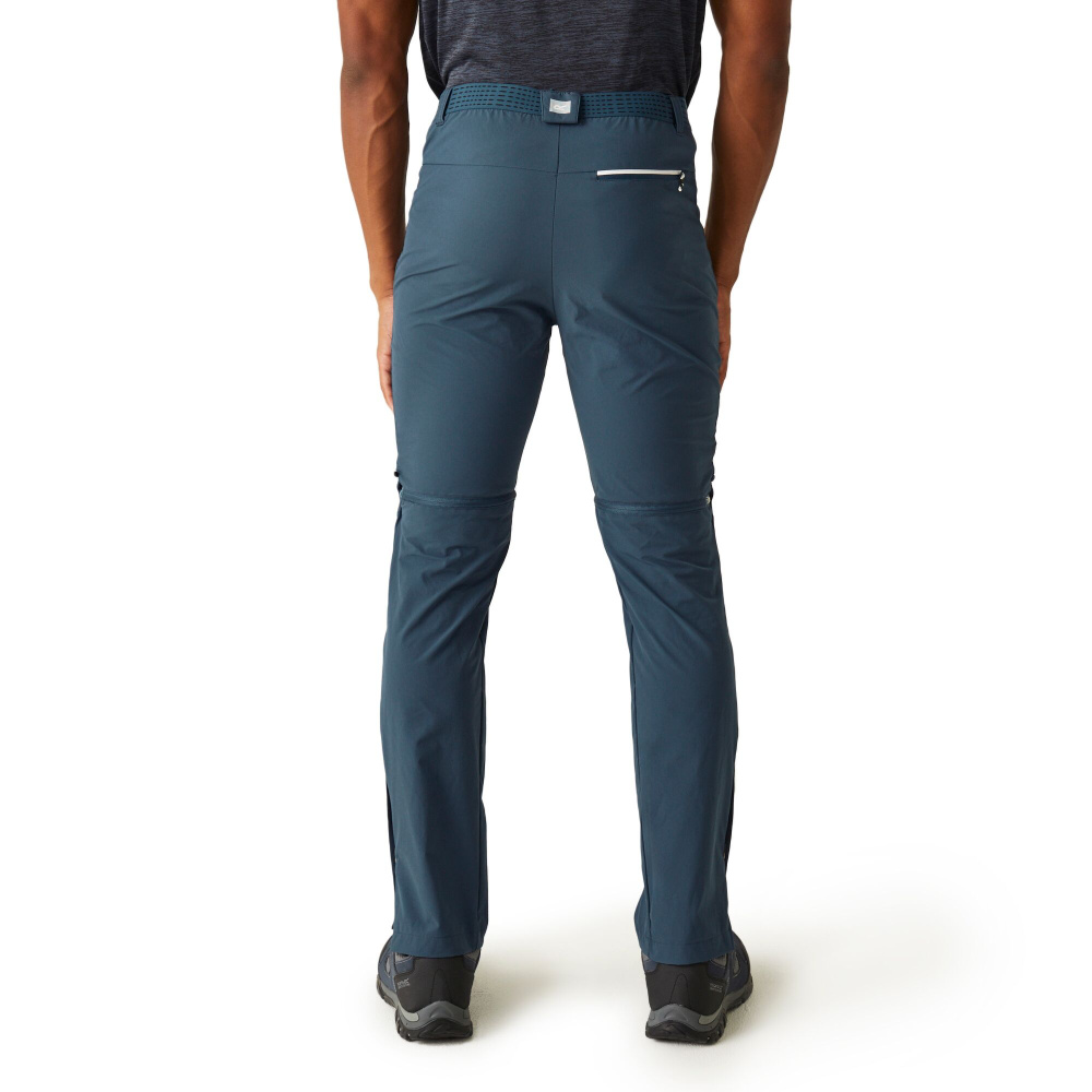 detail REGATTA Mountain Zip-Off modré pánské outdoor kalhoty odepínací nohavice