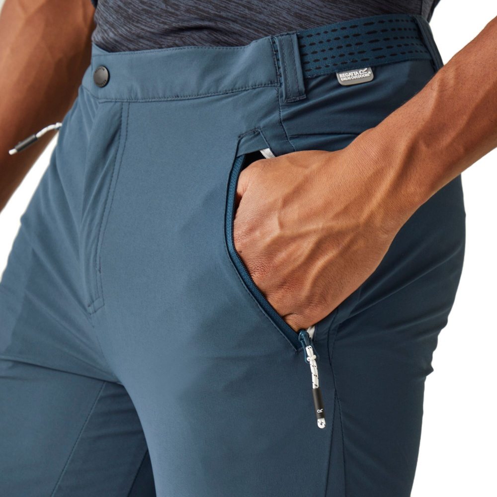 detail REGATTA Mountain Zip-Off modré pánské outdoor kalhoty odepínací nohavice