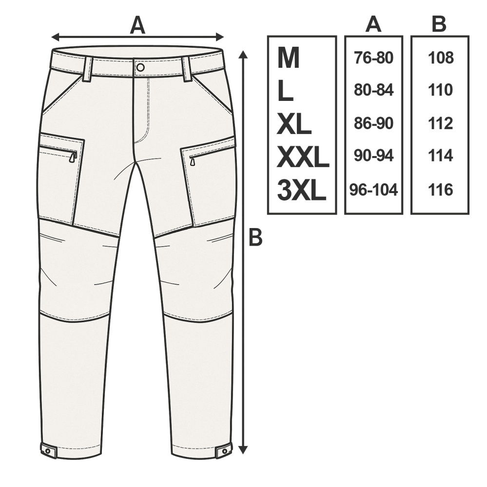 detail Pánske outdoorové nohavice Asoto Northsky Black WR – vodoodpudivé