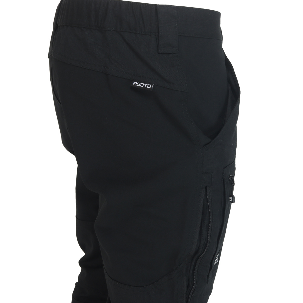 detail Pánske outdoorové nohavice Asoto Northsky Black WR – vodoodpudivé