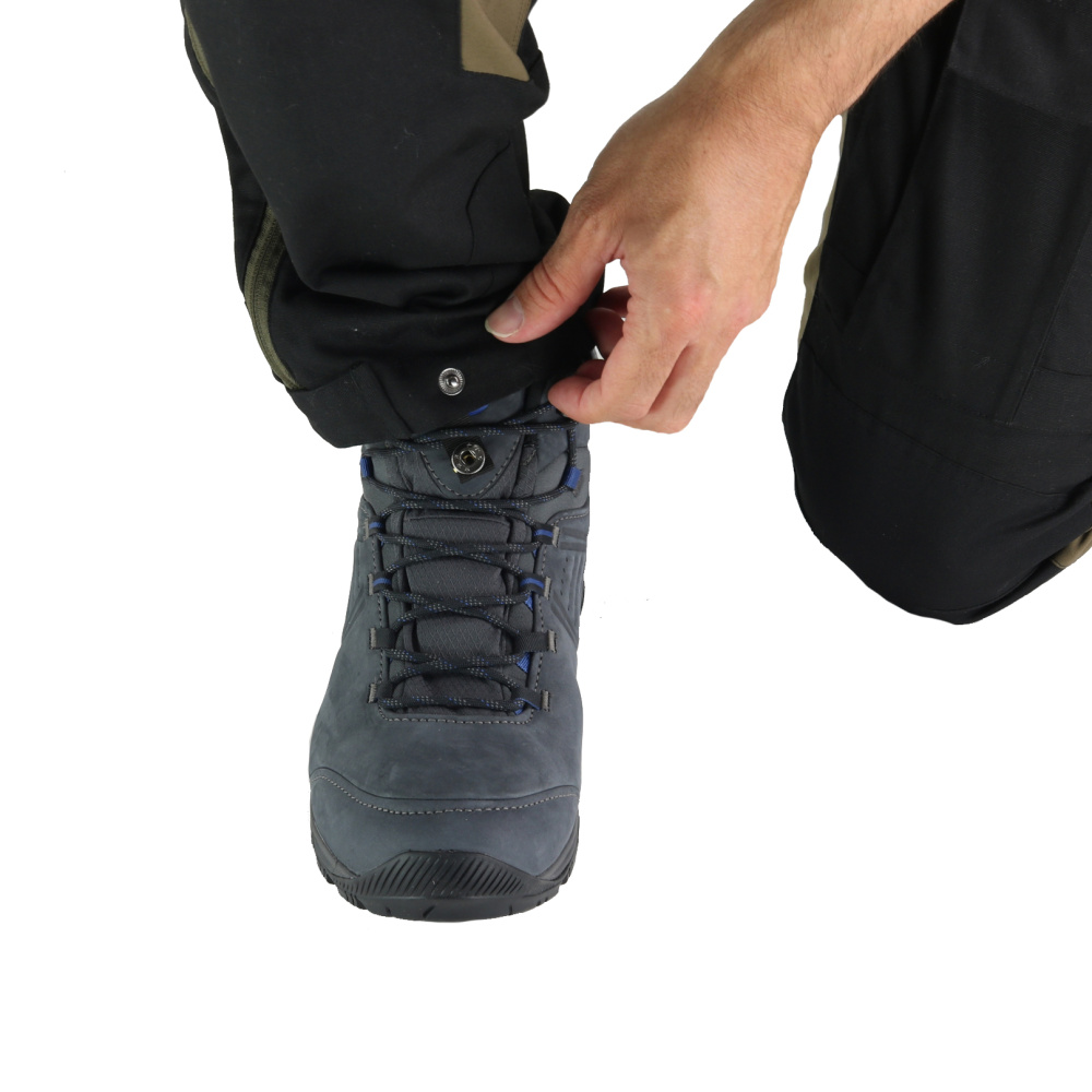 detail Asoto Vattern Zip-Off pánske hnedé outdoorové nohavice DWR s odopínacími nohavic