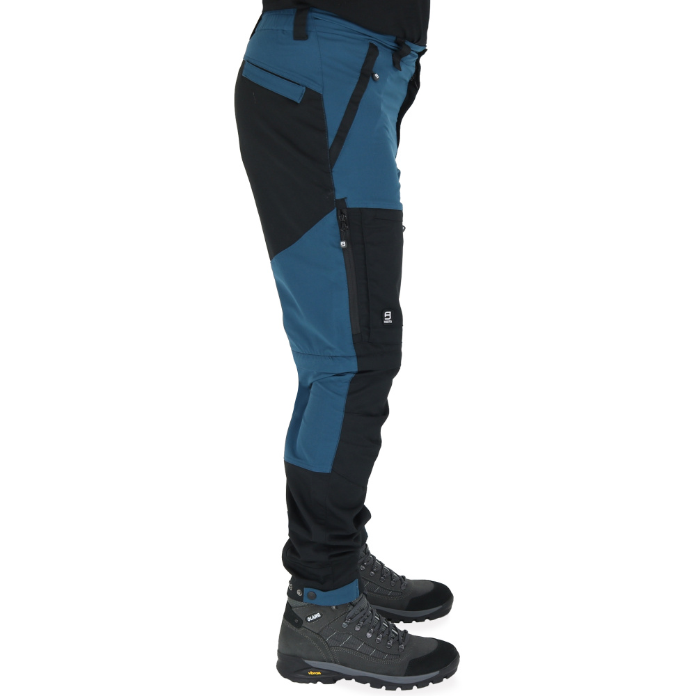 detail Asoto Vattern Zip-Off pánske modré profesionálne outdoorové nohavice DWR 2v1