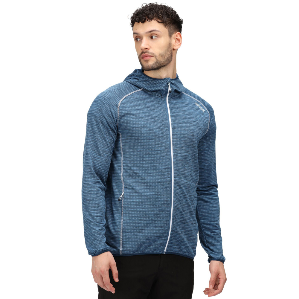 detail REGATTA Yonder Hoody modrá pánská outdoor mikina