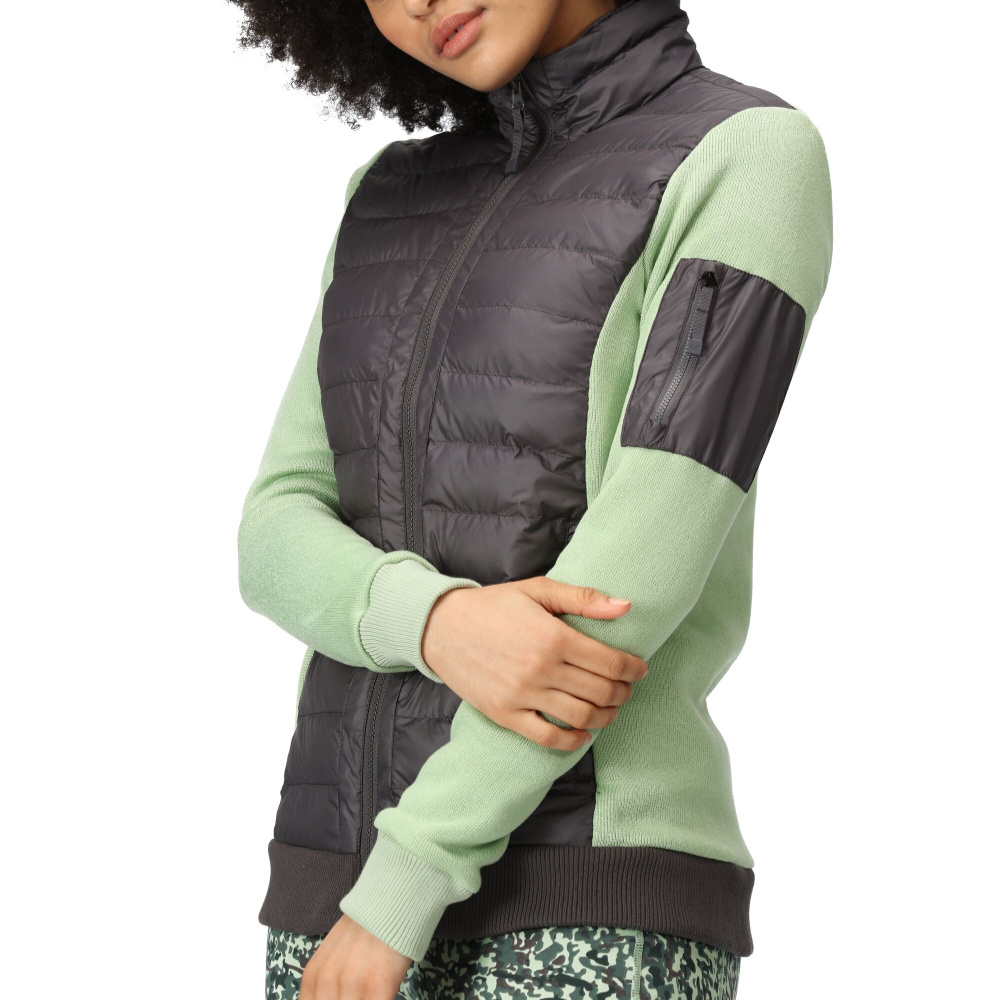 detail REGATTA Colliston Hybrid šedá dámská outdoor mikina