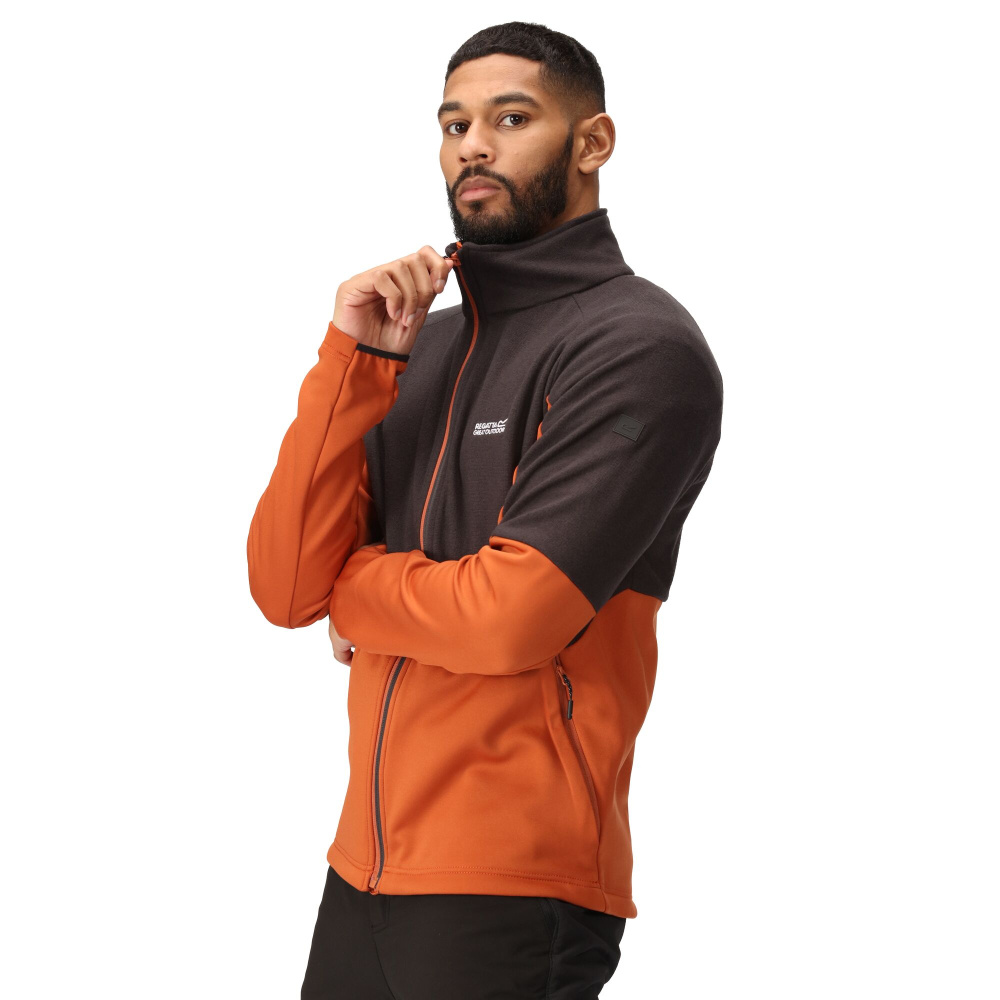 detail Regatta Highton V oranžová pánská outdoor mikina