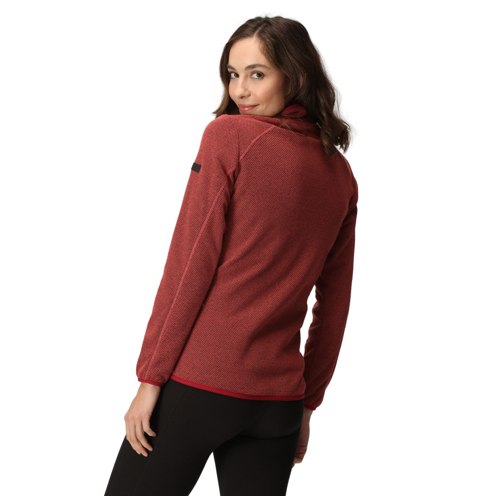 detail REGATTA Kinwood vínová dámská funkční outdoor mikina