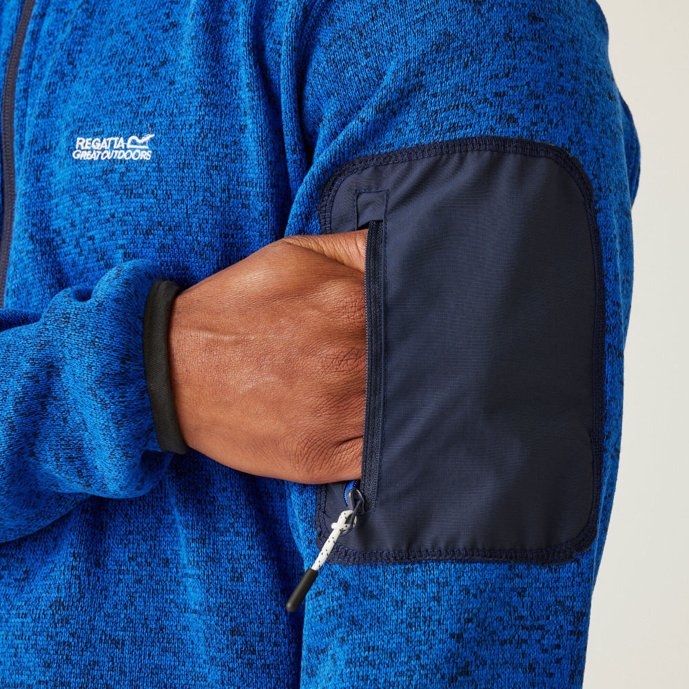 detail REGATTA Newhill modrá pánská outdoor mikina