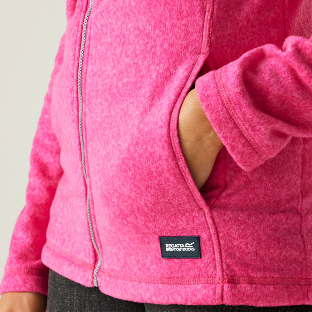 detail REGATTA Mayse Full Zip růžová dámská outdoor mikina
