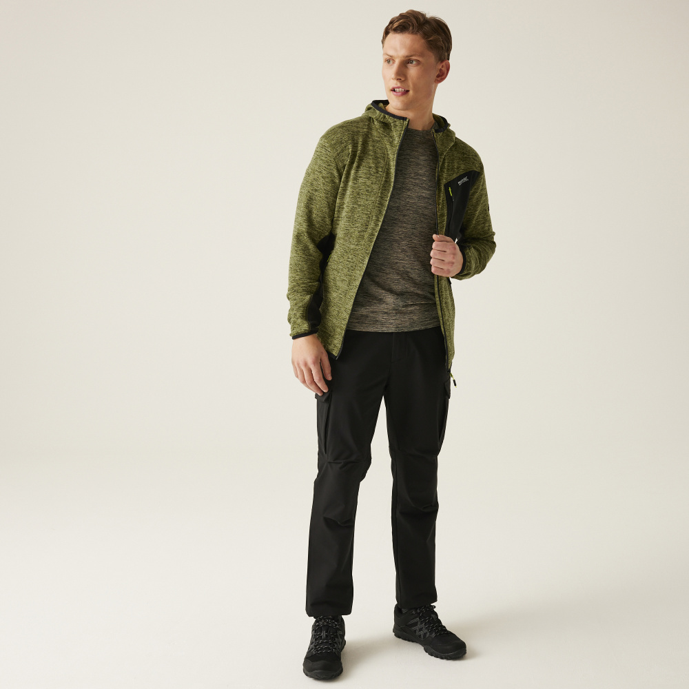 detail REGATTA Alven zelená pánská funkční outdoor mikina