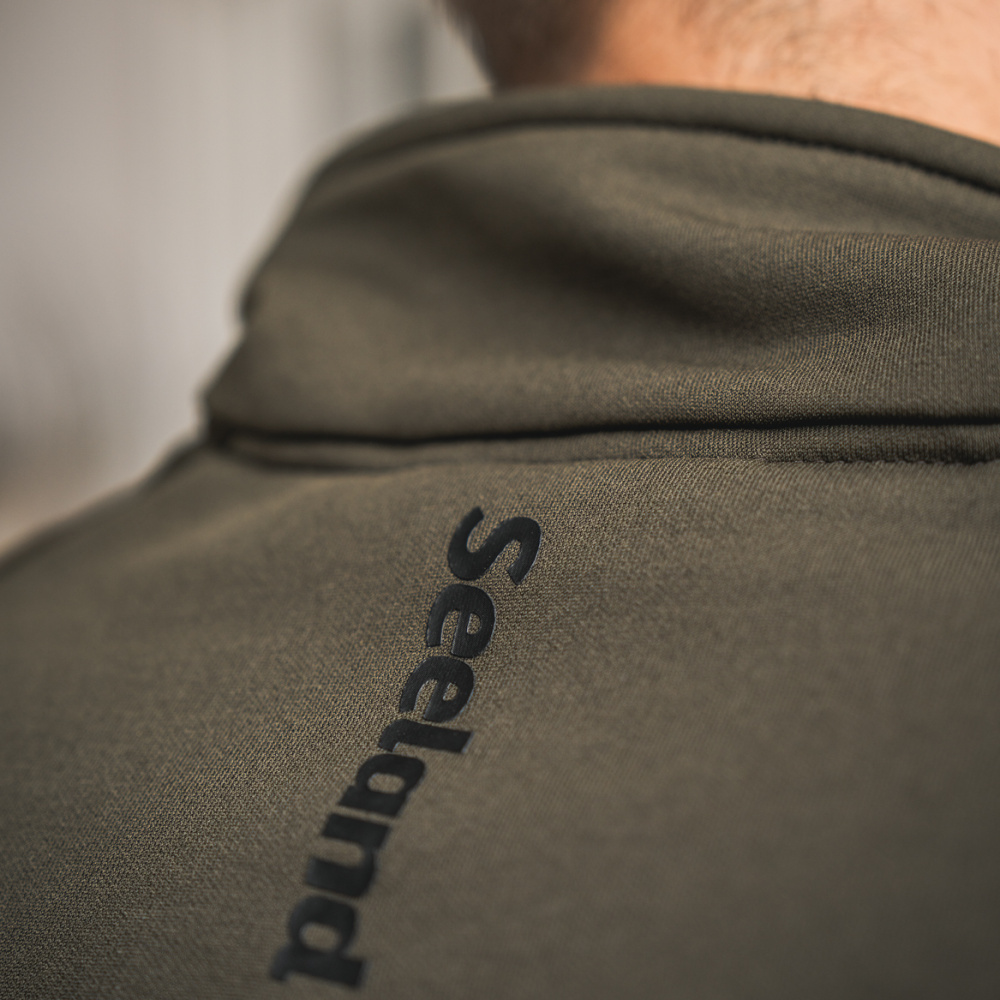 detail SEELAND Denmark Tidal olivová pánska outdoorová bunda, pohodlná, 4-smerný stretc