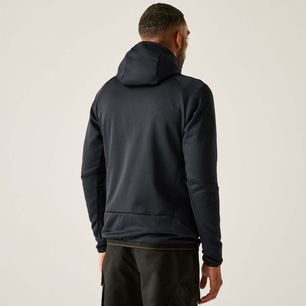 detail REGATTA Everet sivá pánska funkčná a pružná outdoorová mikina nielen do hôr