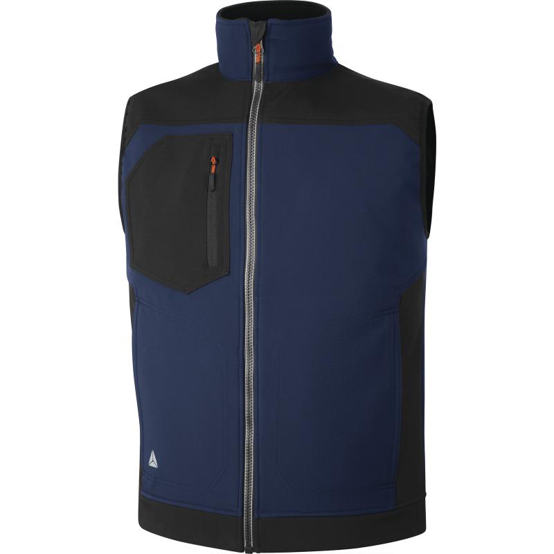 detail DELTA Holen modrá pánská softshell pracovní vesta