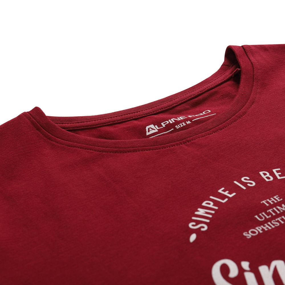 detail ALPINE PRO Allona vínové dámské triko stretch