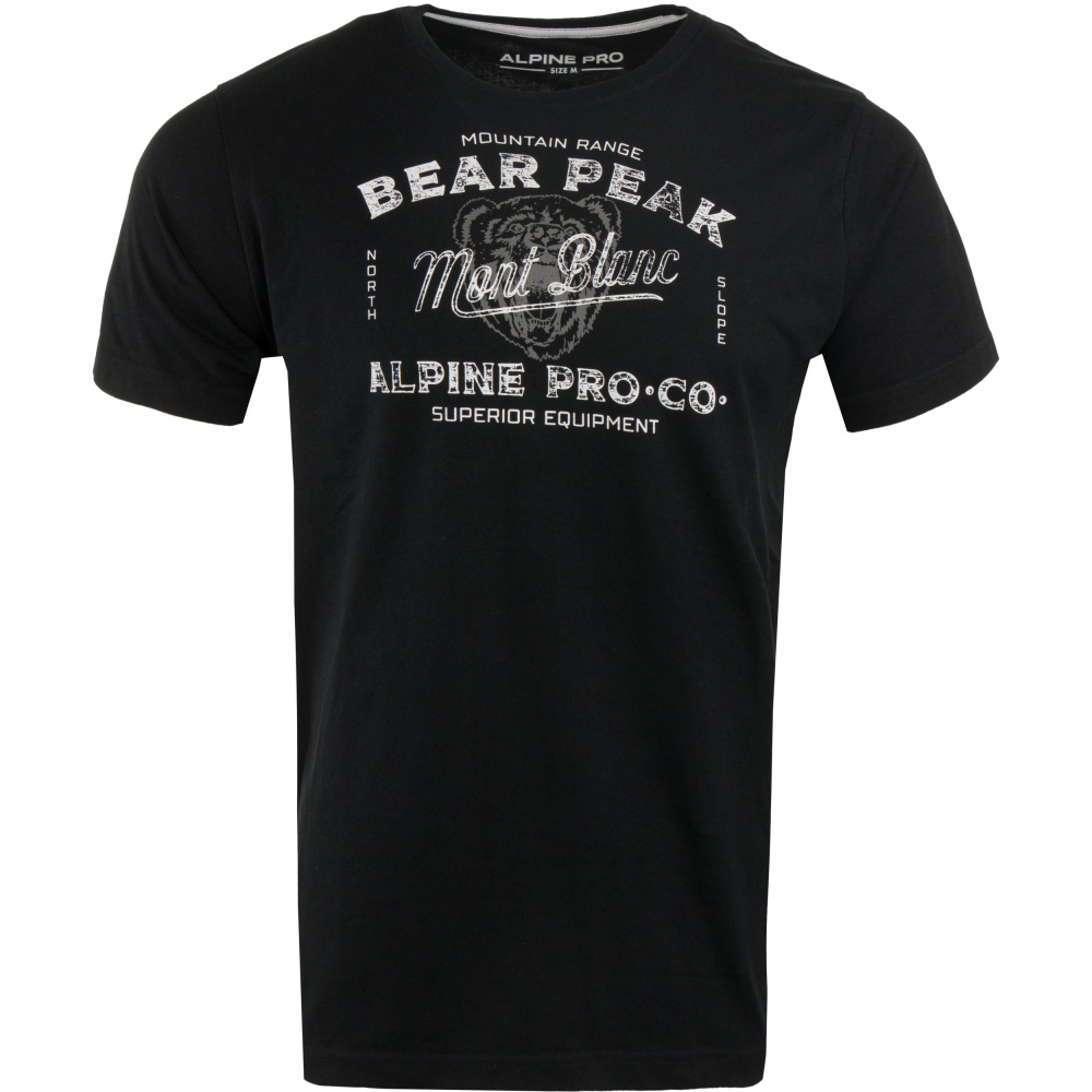 detail ALPINE PRO Kades černé pánské triko 100% Ba