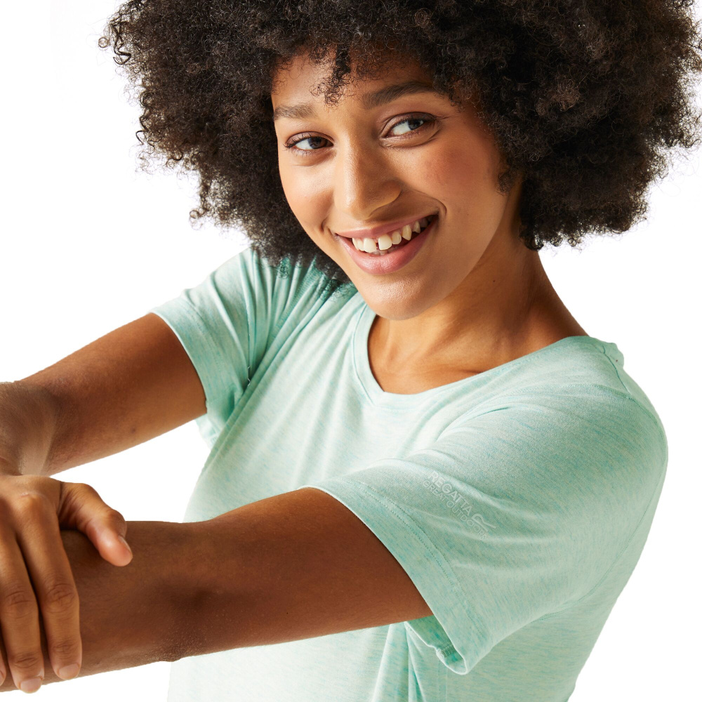 detail REGATTA Ballyton zelené dámské outdoor triko