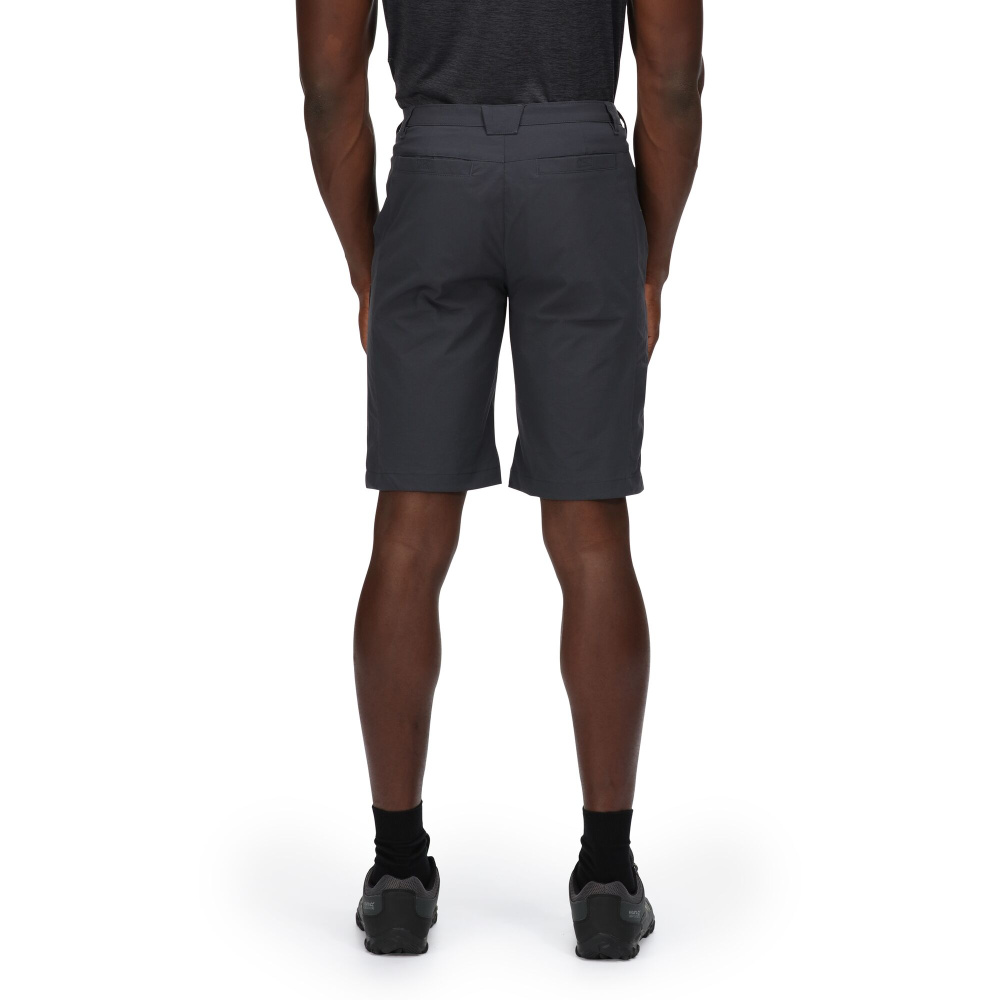 detail REGATTA Highton short long šedé pánské outdoor kraťasy